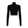 Dolce & Gabbana Cropped Turtle-neck Top In Black