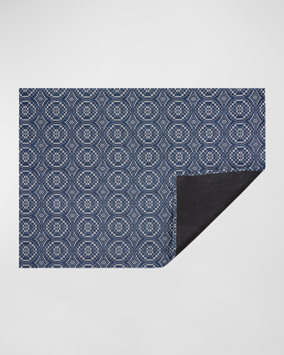 Chilewich Overshot Floor Mat, 6' X 9' In Blue