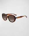 Kate Spade Avah 56mm Gradient Round Sunglasses In Hvn