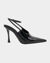 GIVENCHY SHOW SLINGBACK PATENT LEATHER PUMPS