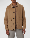 Bugatchi Pickstitch Wool Blend Jacket In Camel