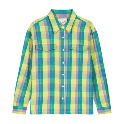 Laurence Bras Buche Checkered Shirt In Green