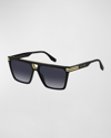 Marc Jacobs 58mm Gradient Square Sunglasses In Black