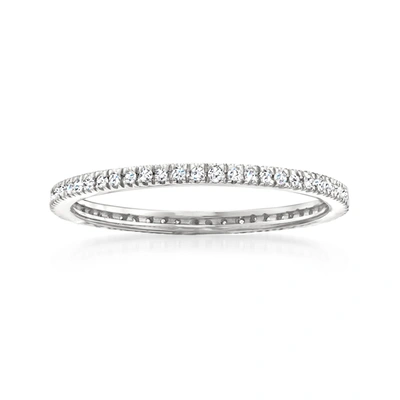 Rs Pure By Ross-simons Diamond Eternity Band In Sterling Silver In White
