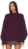 Pistola Carlen Mock Neck Sweater In Burgundy