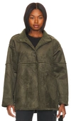 Velvet By Graham & Spencer Albany Reversible Faux Shearling Jacket In Army