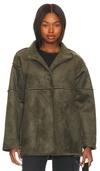 Velvet By Graham & Spencer Albany Reversible Faux Shearling Jacket In Dark Green