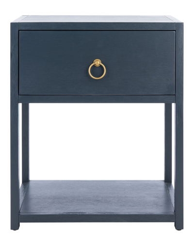 Safavieh Couture Yudi 1 Drawer 1 Shelf Nightstand In Navy