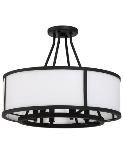 Crystorama Bryant 4-light Black Forged Ceiling Mount