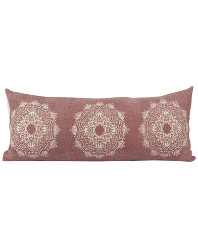 Lr Home Monica Bohemian Mandala Medallion Lumbar Throw Pillow In Pink