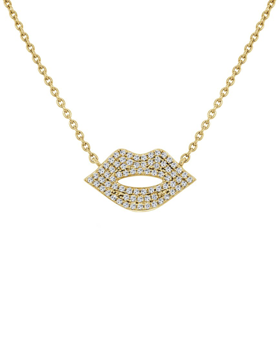 Sabrina Designs 14k 0.18 Ct. Tw. Diamond Lip Pendant Necklace In Gold