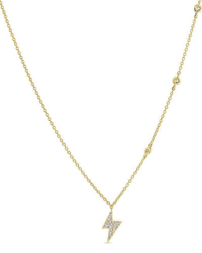 Sabrina Designs 14k 0.13 Ct. Tw. Diamond Lightning Bolt Necklace