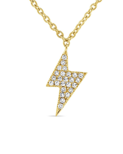 Sabrina Designs 14k 0.13 Ct. Tw. Lightning Bolt Necklace