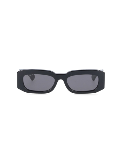 Gucci Rectangular Sunglasses In Black  