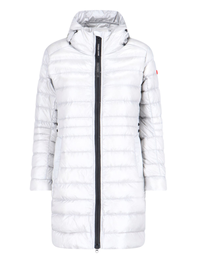 Canada Goose Long Down Jacket "cypress" In Silver