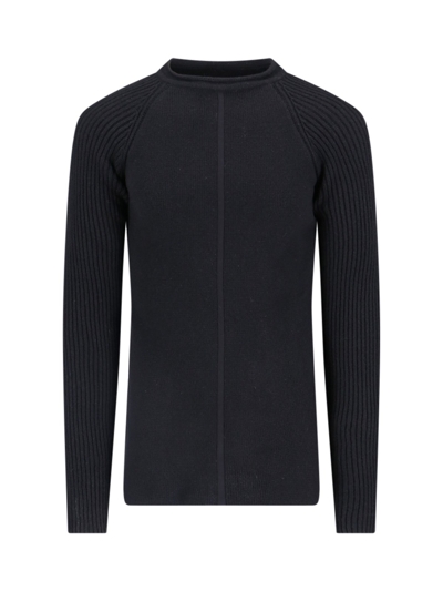 Rick Owens Ribbed Sweater In Black  