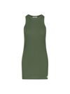 Attico Ribbed Texture Sleeveless Top In Green