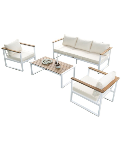 Pelican Reef Panama Jack Dana Point 4pc Seating Set In White