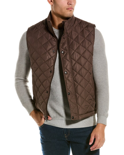 Cole Haan Diamond Quilted Vest In Green