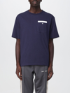 Palm Angels T-shirt With Logo In Blue