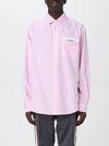 Palm Angels Sartorial Tape Pocket Shirt In Pink