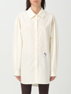 Palm Angels Shirt With Embroidered Logo In Neutral