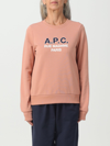Apc Madame Logo-print Cotton Sweatshirt In Pink
