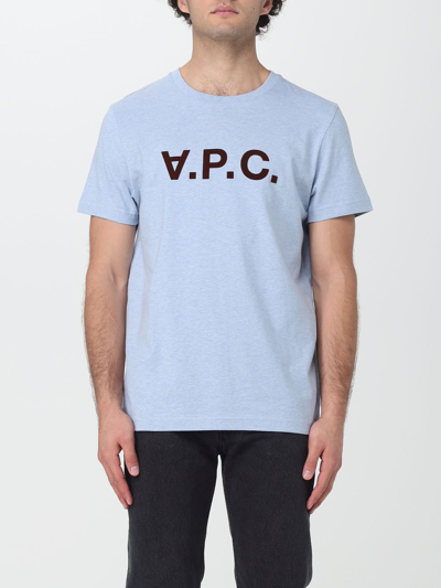 Apc T-shirt A.p.c. Men In Gnawed Blue