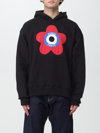 Kenzo Oversized Black Sweatshirt With Target Print In Black