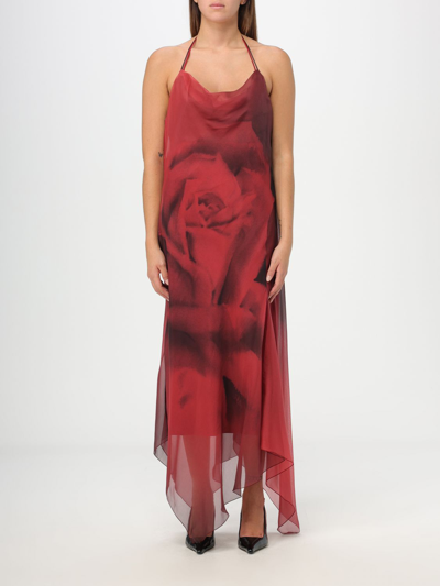 Alberta Ferretti Long Dress In Red