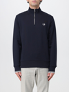 FRED PERRY SWEATSHIRT FRED PERRY MEN COLOR BLUE,e85169009