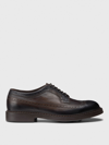 Doucal's Leather Lace-up Brogue Shoes In Brown