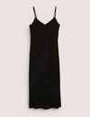 Boden Velvet Slip Midi Dress In Black