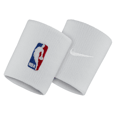 Nike Nba  Unisex Dri-fit Basketball Wristbands (1 Pair) In White