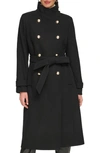 DKNY DOUBLE BREASTED WOOL BLEND COAT