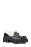 NEW YORK AND COMPANY NEW YORK AND COMPANY SERAPHINA FAUX FUR TRIM LUG SOLE PLATFORM LOAFER