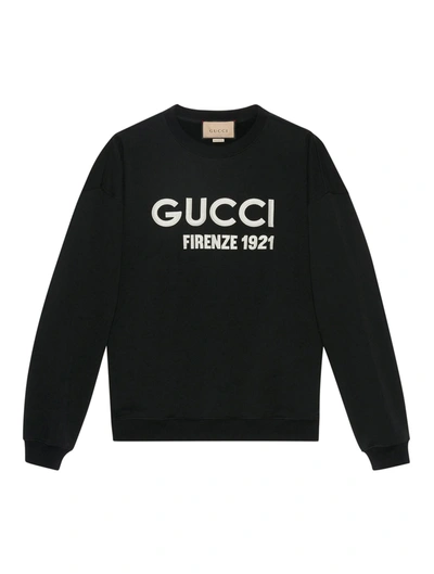 Gucci Embroidered Sweatshirt In Black  