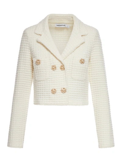Self-portrait Jacket In Nude & Neutrals