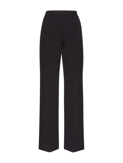 Valentino Pantalone Solid Grisaille In Black