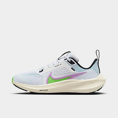 Nike Big Kids' Zoom Air Pegasus 40 Se Running Shoes In White/multicolor/pale Ivory