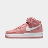 Nike Big Kids' Air Force 1 Mid '07 Le Casual Shoes In Red Stardust/white