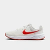 Nike Big Kids' Revolution 6 Running Shoes In Summit White/obsidian/white/track Red