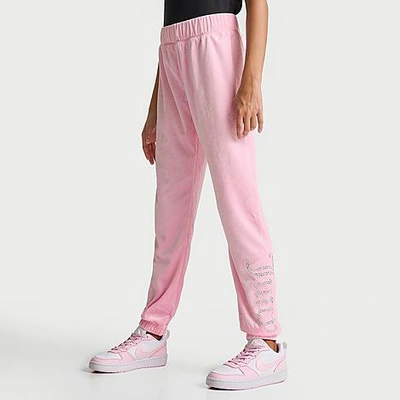 Timberland Kids' Juicy Couture Girls' Velour Jogger Pants In Orchid Pink 