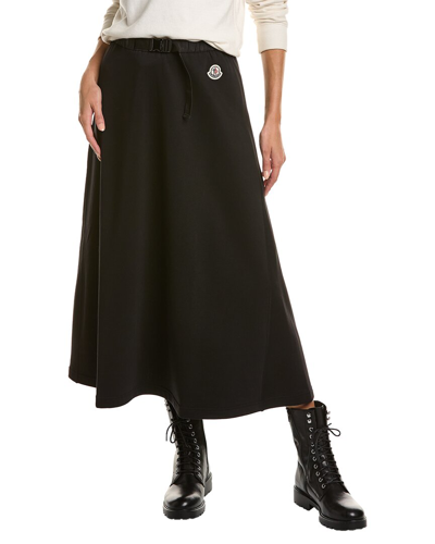 Moncler Tech Long Skirt In Black