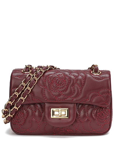 Tiffany & Fred Quilted Leather Crossbody In Red