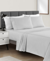 Sunham Microfiber Easy Care Printed 4-pc. Sheet Set, Full In Gray Stripe