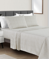 Sunham Microfiber Easy Care Printed 4-pc. Sheet Set, California King In Tan Leaf