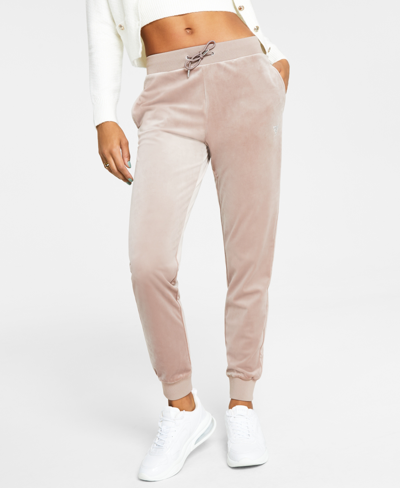 Guess Women's Couture High-rise Pull-on Jogger Pants In Dunas