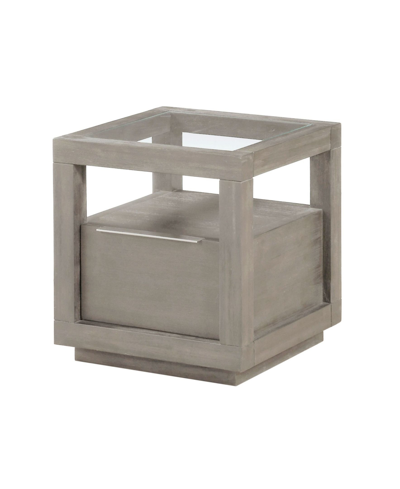 Furniture Tivie Wood End Table In Mineral