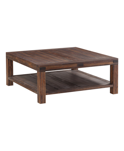 Furniture Meadow 18" Wood Coffee Table In Brick Brown